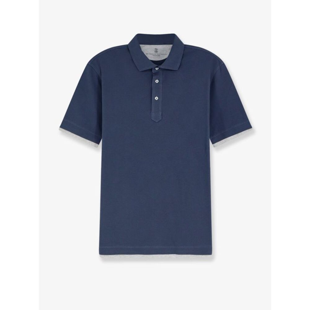 Brunello Cucinelli Men Cotton Polo Shirt